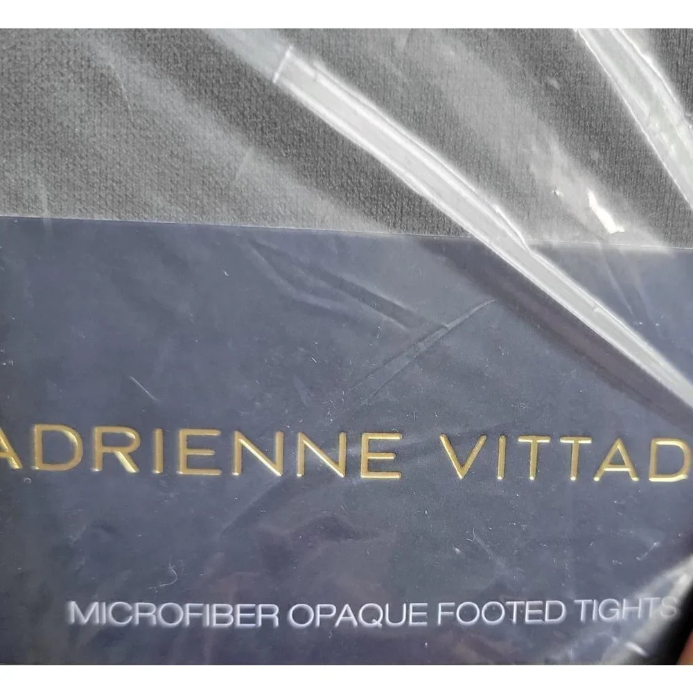 Adrienne Vittadini MicroFiber Opaque Footed Tights Size M/L